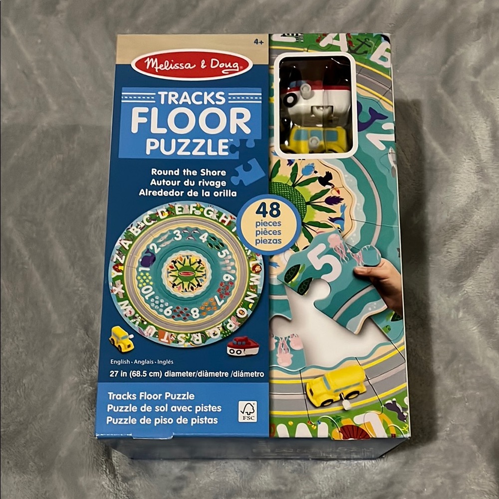 Melissa & Doug Tracks Floor Puzzle - Multicolor